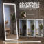 Miroir à DEL pleine longueur avec lumière, miroir de corps entier éclairé avec support, à intensité variable et 3 couleurs d'éclairage Miroir de salle de bain mural-767559889