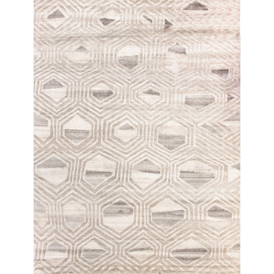 Hand Knotted Geometric Indoor Rug