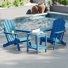 Folding Adriondack Chair With 2-Tier Table