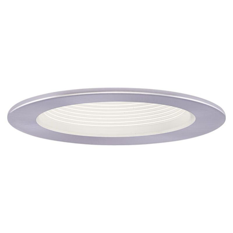 Bordure basse 4 po, Blanc / Nickel