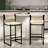 Bar Stools Set Of 2 Paper Rope Weave Dining Chairs And Metal Frame-28893992