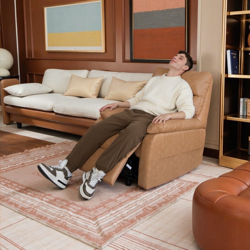 Fauteuil inclinable électrique de qualité supérieure sans gravité, Brun