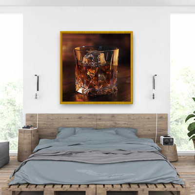 On the rocks - Purple Framed Canvas Wall Art for Home Decor