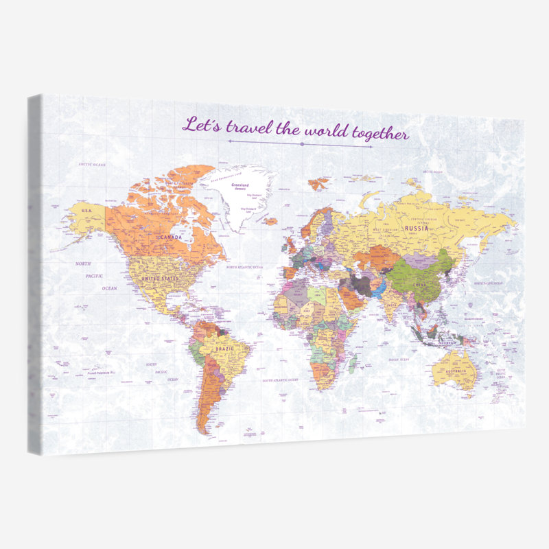 Voyagez ensemble IV World Pin Alvertia, H 32 po x l 48 po