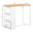 Modern Bar Table Counter Height Dining Table With 3 Storage Shelves For Kitchen, Dining Room, Living Room