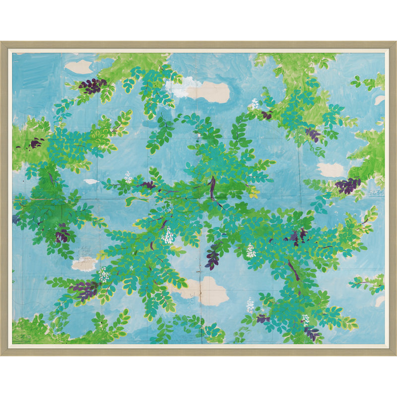 Skylight Print by Paule Marrot, 43" H x 54" W x 1.25" D, Silver Framed