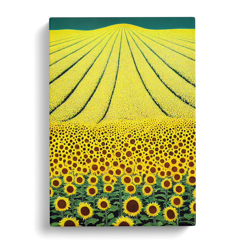 Unique Sunflower Field Vol.3 - Wrapped Canvas, 50cm H x 35cm W x 3cm D