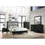 Mobilier de chambre à coucher contemporain à 2 tiroirs avec finition noire brillante et 1 tiroir-1958795449