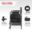Chaise de réalisateur 22 "avec cadre en fer noir et table d'appoint