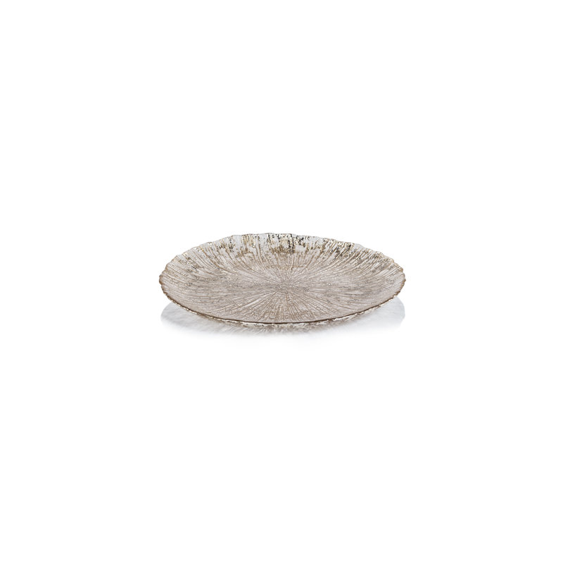 Ensemble de plat de service en verre 6 pièces Chiara, H 0,75 po x L 8,25 po x l 8,25 po