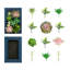 Ensemble de 12 plantes artificielles succulentes dans un pot de fleurs / vase décoratif 11,8 po-173300582
