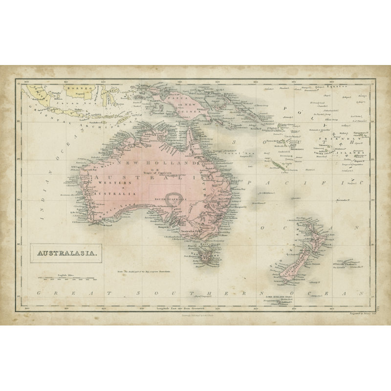 Map Of Australia - Wrapped Canvas Print, 20cm H x 30cm W x 3.8cm D