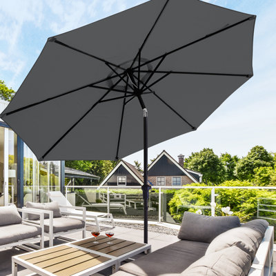 Market Patio Umbrella with Push Button Tilt and Crank