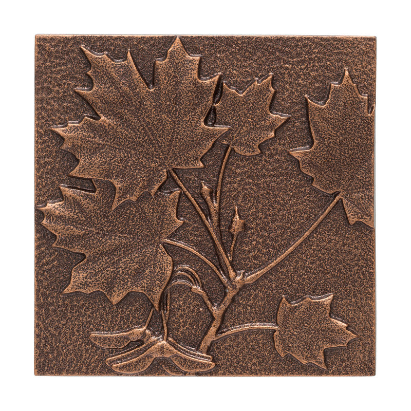 Aluminum Maple Leaf Wall Decor, Antique Copper