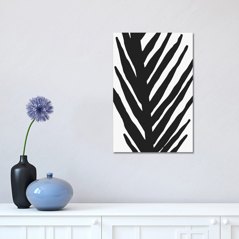 Abstract Minimal Palm by Modern Tropical - Print on Canvas, Wrapped Canvas, 20.32 cm H x 30.48 cm W