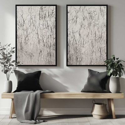 Winter's Lace, ensemble de 2 impressions sur toile dans un cadre