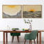 «Yellow Sunrise Abstract Ocean Nautical Coastal Llustrations» 2 pièces-100135973-100135977