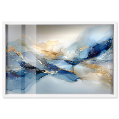 «Postmodern Flow I Shadowbox Print», art mural abstrait par Art Remedy