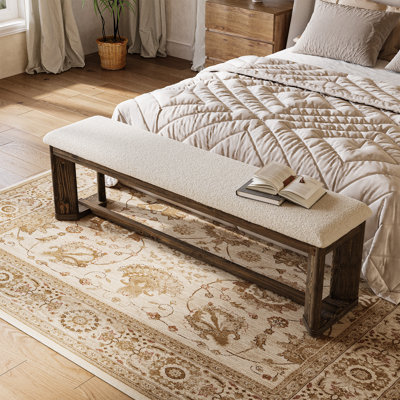 Faux Fur Upholstered Bench