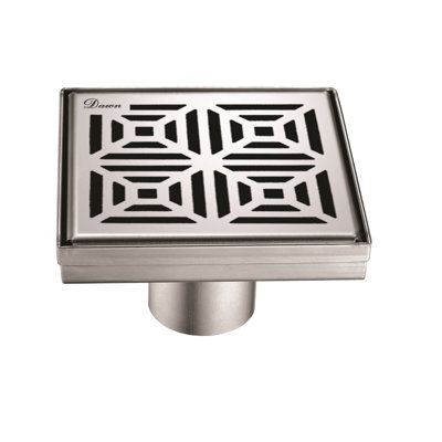 Mamore River Square Stainless Steel Linear Floor Shower Drain