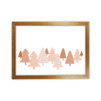 Blush Winter Trees By Orara - Print