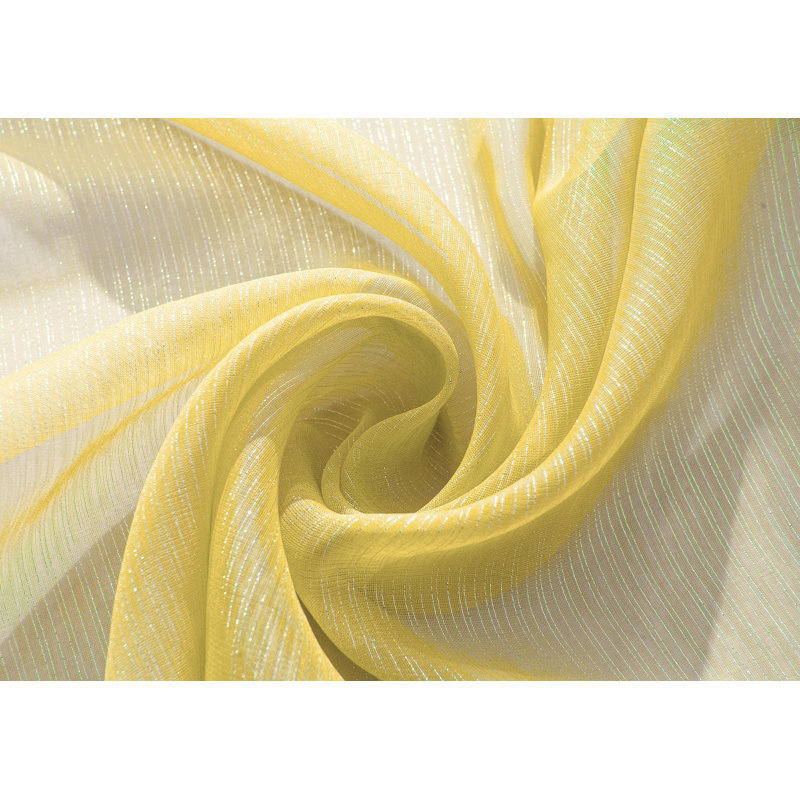 Agathla Sheer Grommet Single Window Curtain Panel, Lemon, 54" W x 90" L