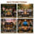Fire Pit - 32-Inch Outdoor Firepit Table with Screen, Cover, and Poker - Outdoor Fire Pits for Backyard, Deck, Patio, or Porch by Pure Garden (Black)