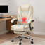 Siège pivotant et chaises de bureau réglables en polyester beige, 10,4 x 11,1 x 18,4 po, avec télécommande et siège inclinable