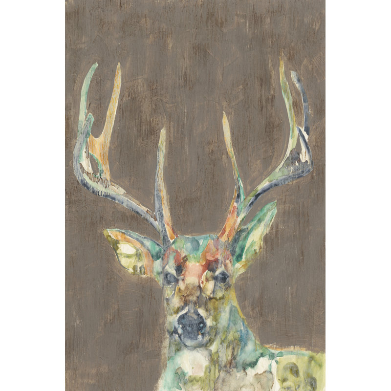 Rustic Wildlife I by Jennifer Goldberger - Wrapped Canvas Painting, 46cm H x 30cm W x 3.8cm D	