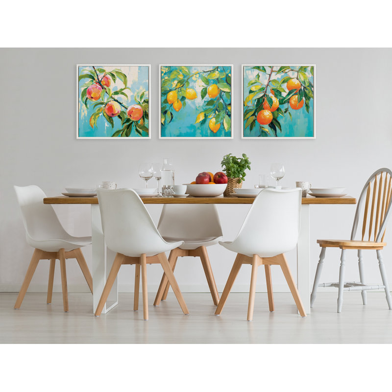 Decorative Fruit Tree Framed Canvas Wall Art