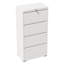 Classeur latéral à 4 tiroirs avec serrure, classeur métallique pour bureau à domicile, rangement horizontal en acier pour dossiers format lettre/légal/A4, blanc