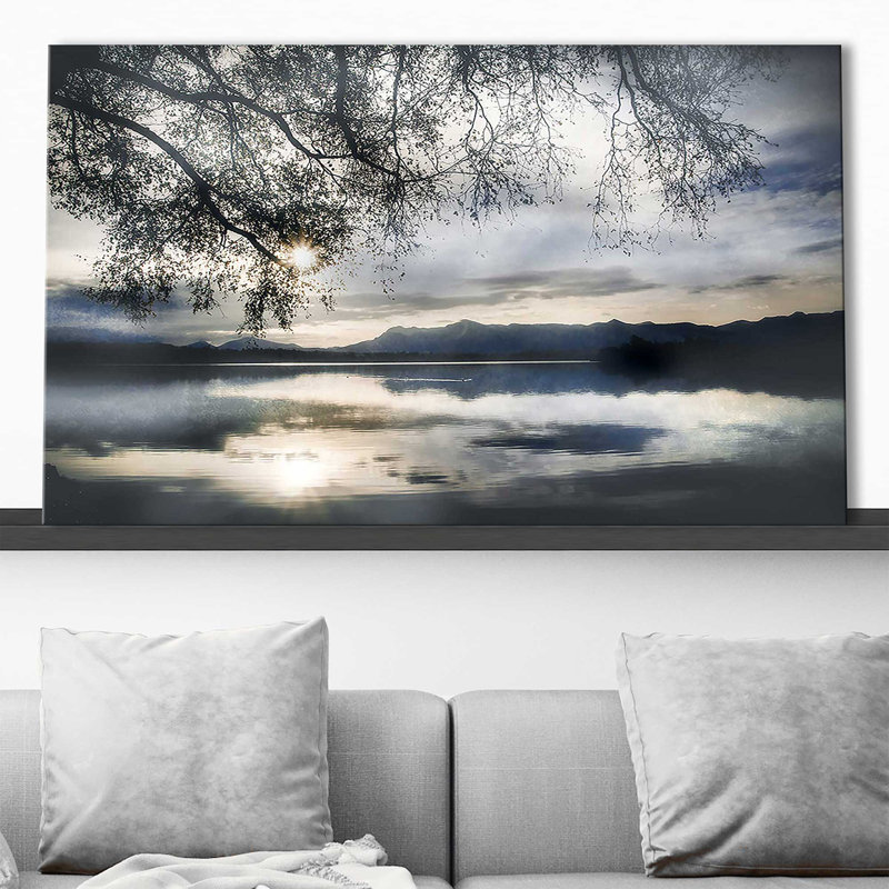 Staffelsee Lake par Irene Weisz - photographie, H 24 po x l 40 po, Toile tendue, Sans cadre