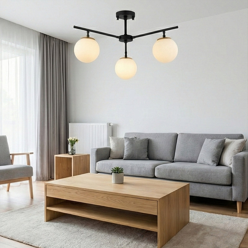 Plafonnier semi-encastré 3 lumières Modern Modern