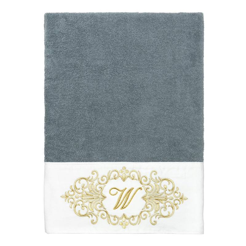 Linum Home Textiles 100% Turkish Cotton MONICA 2PC Embellished Bath Towel Set, W