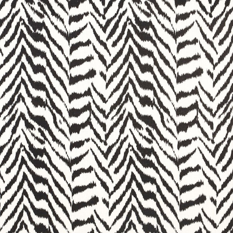 Quincy Hand Print Fabric, Black