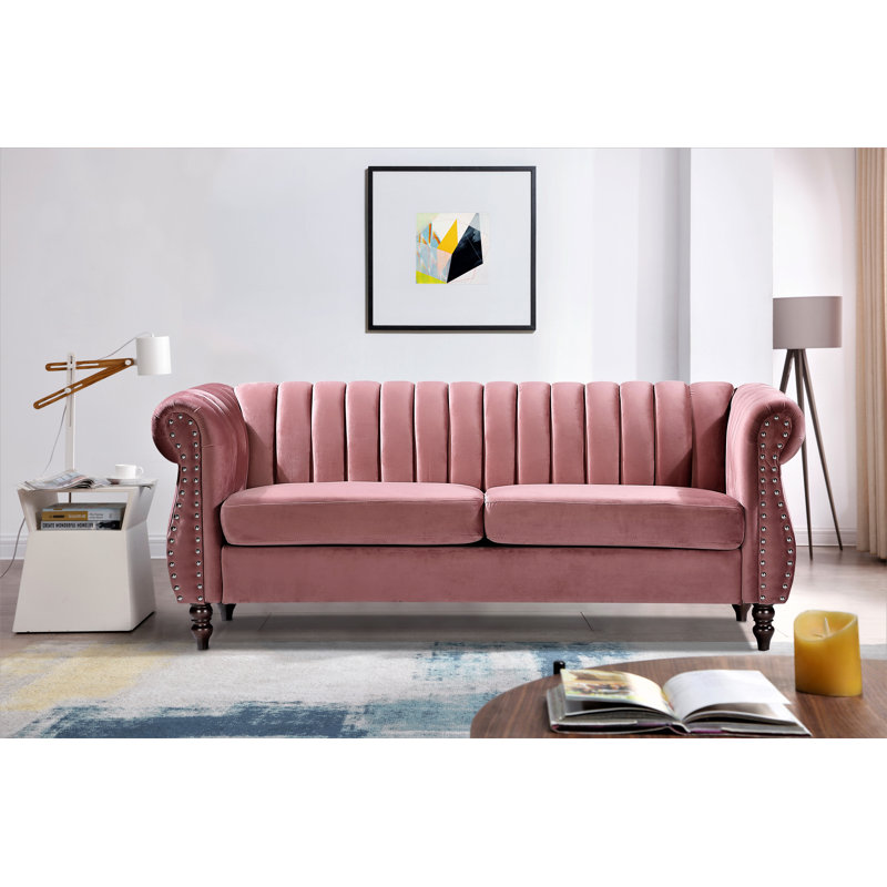 Canapé Chesterfield, Rose