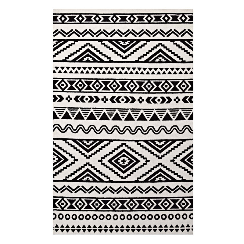 Modway Haku Geometric Moroccan Tribal Area Rug, Rectangle 8' x 10'