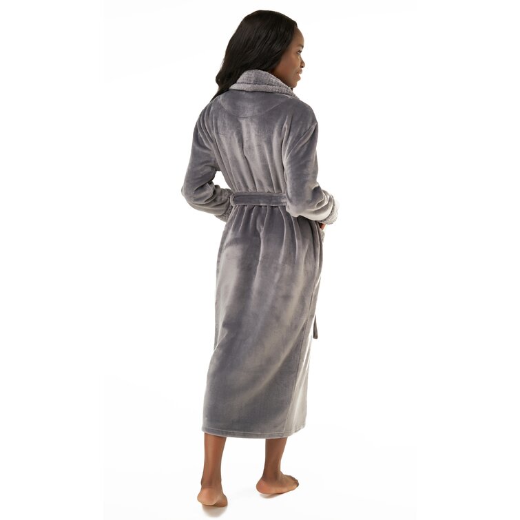 Turquaz Plush Robes For Women, Soft Warm Fleece Bathrobe for Women, Long  Comfy Women's Robe
