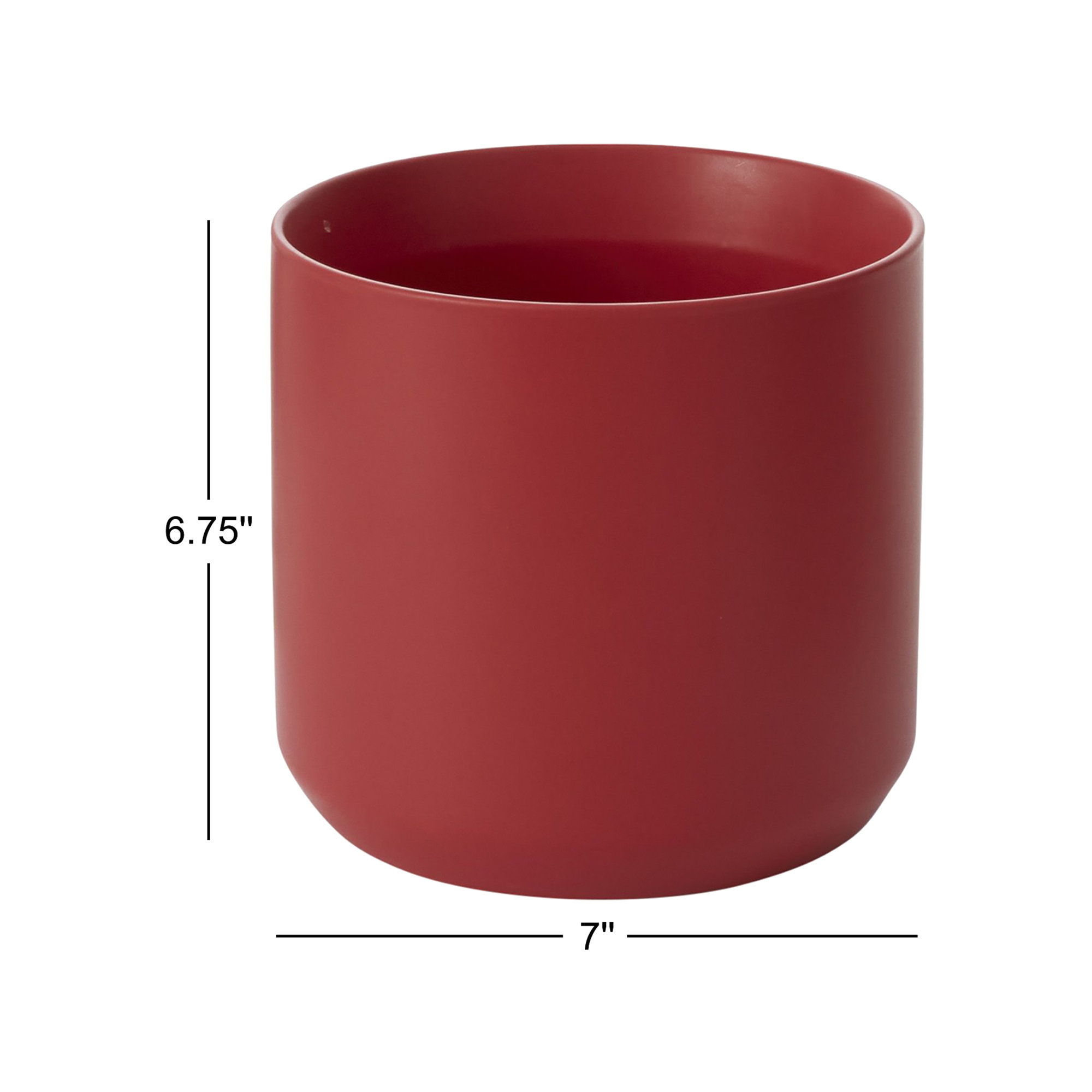 Parsons Ceramic Pot Planter, 6.75'' H x 7'' W x 7'' D
