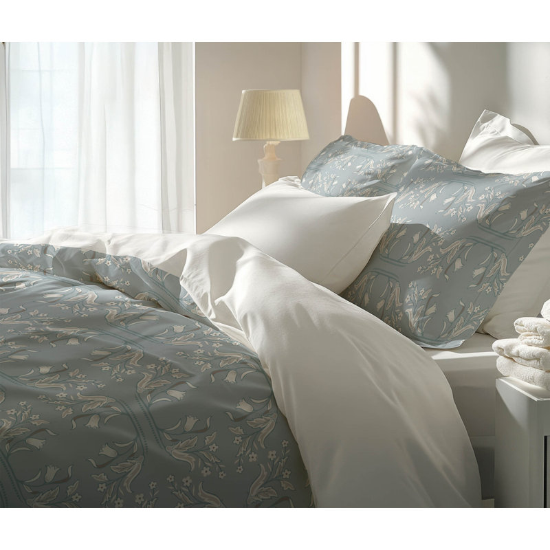 Ensemble d'édredon léger Mira, Édredon très grand + 2 taies décoratives très , Bleu gris