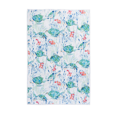 Torchon 100% coton Sea Turtle Cove