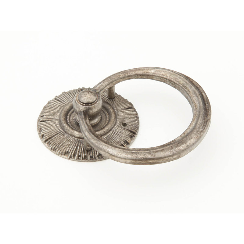 Sunburst Ring Pull, Silver Antique