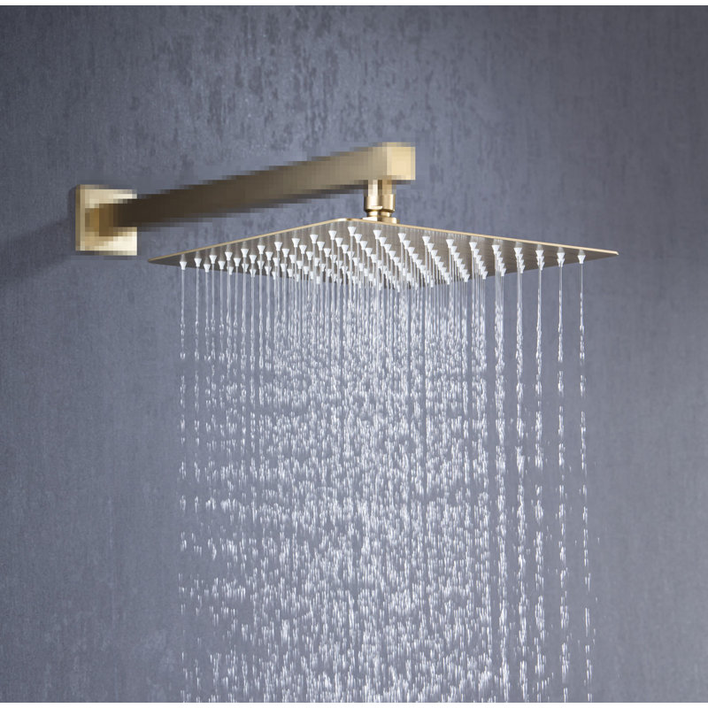 Pomme de douche fixe Rain, Doré mat