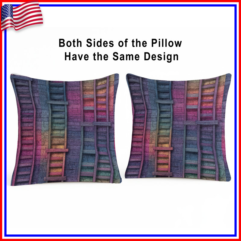 Coussin décoratif à double échelle, 20 x 20 inches