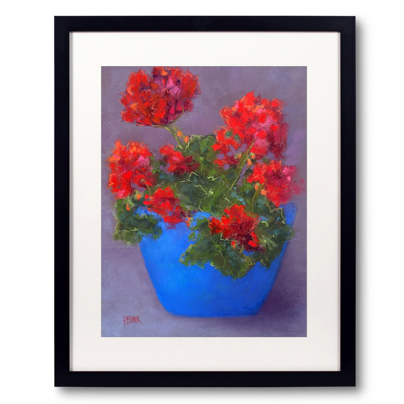 Cherry Red Print by Dina Gardner, Black Framed Paper, White, 21.25" H x 17.25" W x 0.88" D