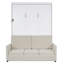 Lit escamotable double pleine grandeur avec coussin, blanc-42022013-42022011