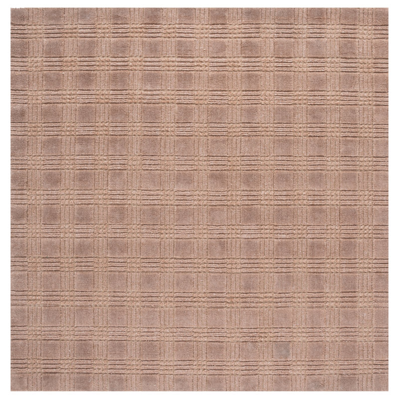Genre 901 Hand Loomed Performance Plaid Rug, Square 6'