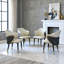 Chaises de salle à manger modernes en cuir synthétique, ergonomiques avec pieds en acier au carbone pour le restaurant, le bureau personnel et le salon (ensemble de)