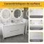 Jariel 60 po L x 20 po P 2 portes et 3 tiroirs Meuble-lavabo avec évier simple et Comptoir en Acrylique