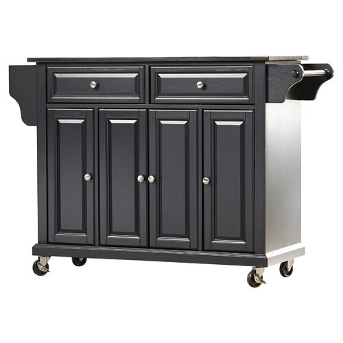 Three Posts™ Royce Granite Kitchen Island & Reviews | Wayfair